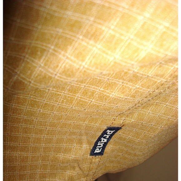 New Mens MT M Tall Prana Recycled UV Embark Brown Light SS Button Shirt NWT SS - Picture 5 of 7